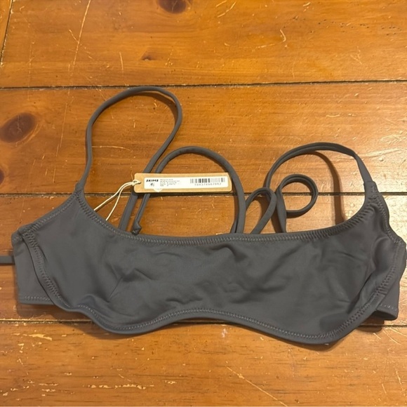 SKIMS Signature Swim Micro Scoop Top | Gunmetal | NWT | 2X - Picture 4 of 6